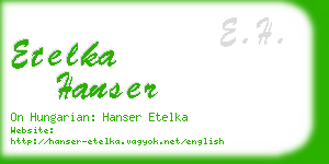 etelka hanser business card